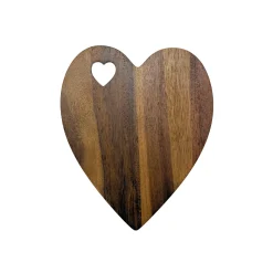 Heart Shaped Acacia Wood Board - 9.75" x 12"