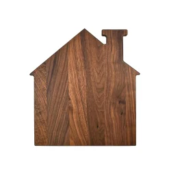 House Shaped Acacia Wood Board - 13" x 14"
