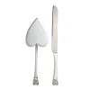 Knife & Server Set With Heart Motif