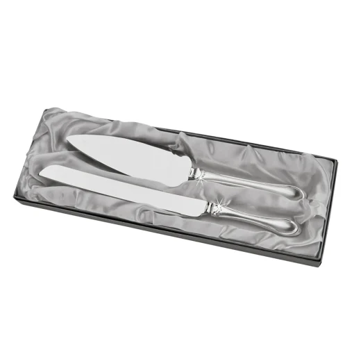 Knife & Server Set With 2-tone Handles