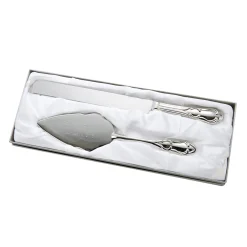 Knife & Server Set With Fiddle Shaped Handles
