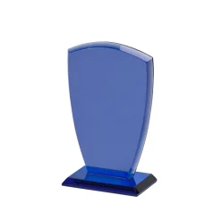 Large Cobalt Shield Trophy, 8.5"