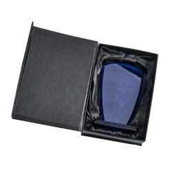 Large Cobalt Shield Trophy, 8.5"