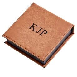 Leatherette Box Caramel 1.5" X 4.75" Sq