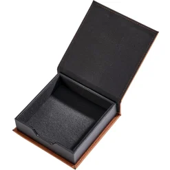 Leatherette Box Caramel 1.5" X 4.75" Sq