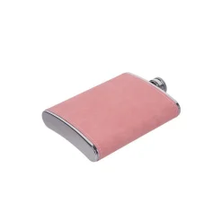 Leatherette Flask, Pink 8 Oz