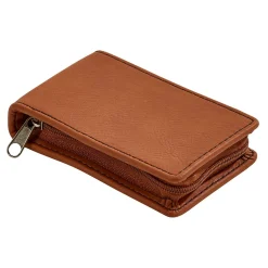 Leatherette Manicure Set, Caramel 4.25" X 2.5"