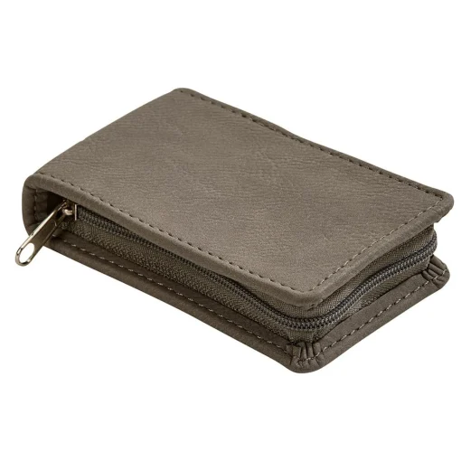 Leatherette Manicure Set, Grey 4.25" X 2.5"