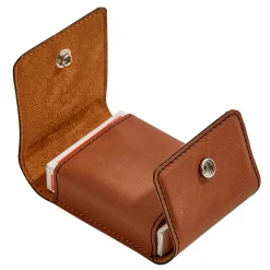 Leatherette Playing Cards Case, Caramel 3.75"