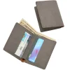 Leatherette Wallet, Grey 4" X 3.25"