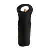 Leatherette Wine Holder in Black - 14.5"