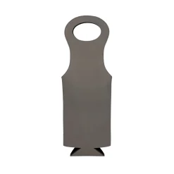 Leatherette Wine Holder in Grey - 14.5"