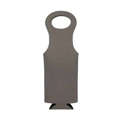 Leatherette Wine Holder in Grey - 14.5"