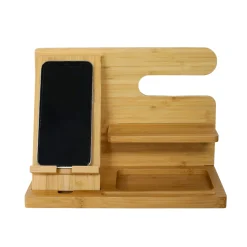 Light Wood Charging Shelf/Valet