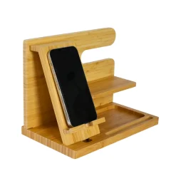 Light Wood Charging Shelf/Valet