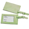 Lime Green Leatherette Luggage Tag