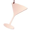 Martini Ornament Rose Gold Color 3.375" X 2.25"