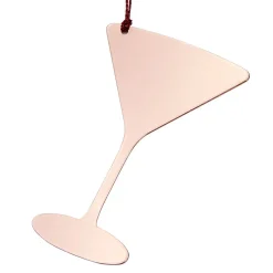 Martini Ornament Rose Gold Color 3.375" X 2.25"