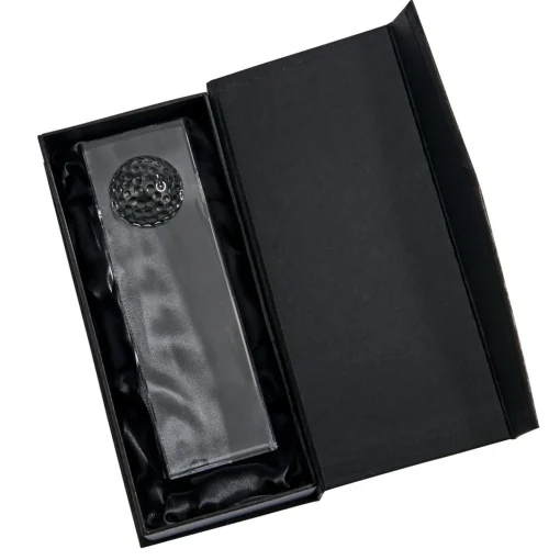 Optic Crystal Golf Ball Obelisk, 6.25"