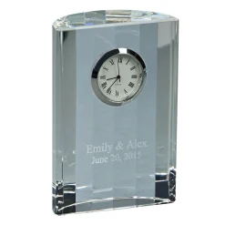 Optic Crystal Semi-circular Clock