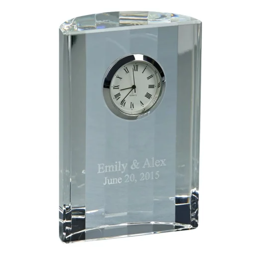 Optic Crystal Semi-circular Clock