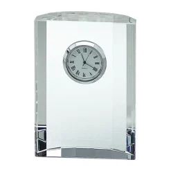 Optic Crystal Semi-circular Clock