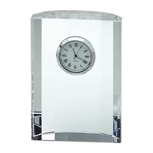 Optic Crystal Semi-circular Clock