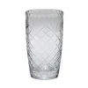 Optic Crystal Vase With Medallion Ll Pattern, 9.75"
