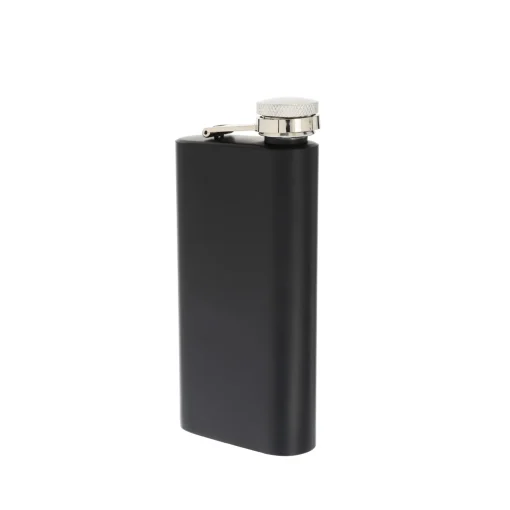 6 oz Black Stainless Steel Pocket Flask
