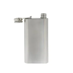 6 oz Silver Stainless Steel Pocket Flask