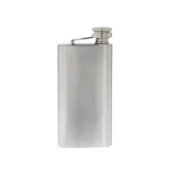 6 oz Silver Stainless Steel Pocket Flask