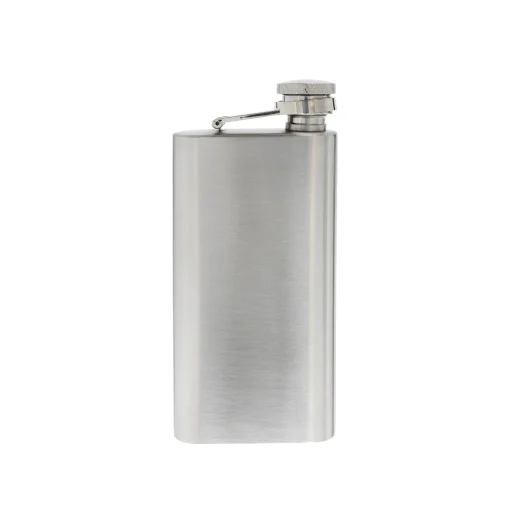 6 oz Silver Stainless Steel Pocket Flask