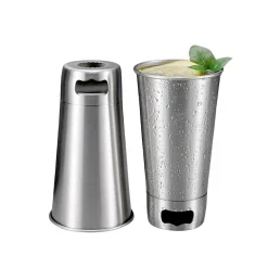 16 Oz Stainless Steel Cup with Dual Bottle Openers