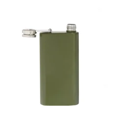 6 oz Stainless Steel Green Pocket Flask