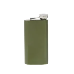 6 oz Stainless Steel Green Pocket Flask