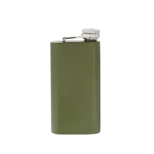 6 oz Stainless Steel Green Pocket Flask