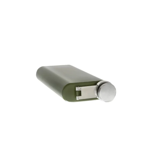 6 oz Stainless Steel Green Pocket Flask