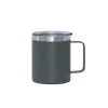 12 Oz Stainless Steel Travel Mug with Handle - Grey
