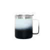 12 Oz Stainless Steel Travel Mug with Handle - White & Black