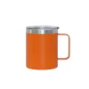 12 Oz Stainless Steel Travel Mug with Handle - Orange
