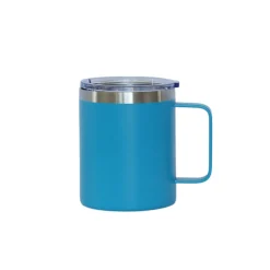 12 Oz Stainless Steel Travel Mug with Handle - Blue