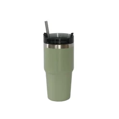 20 Oz Stainless Steel Tumbler with Straw - Sage Green