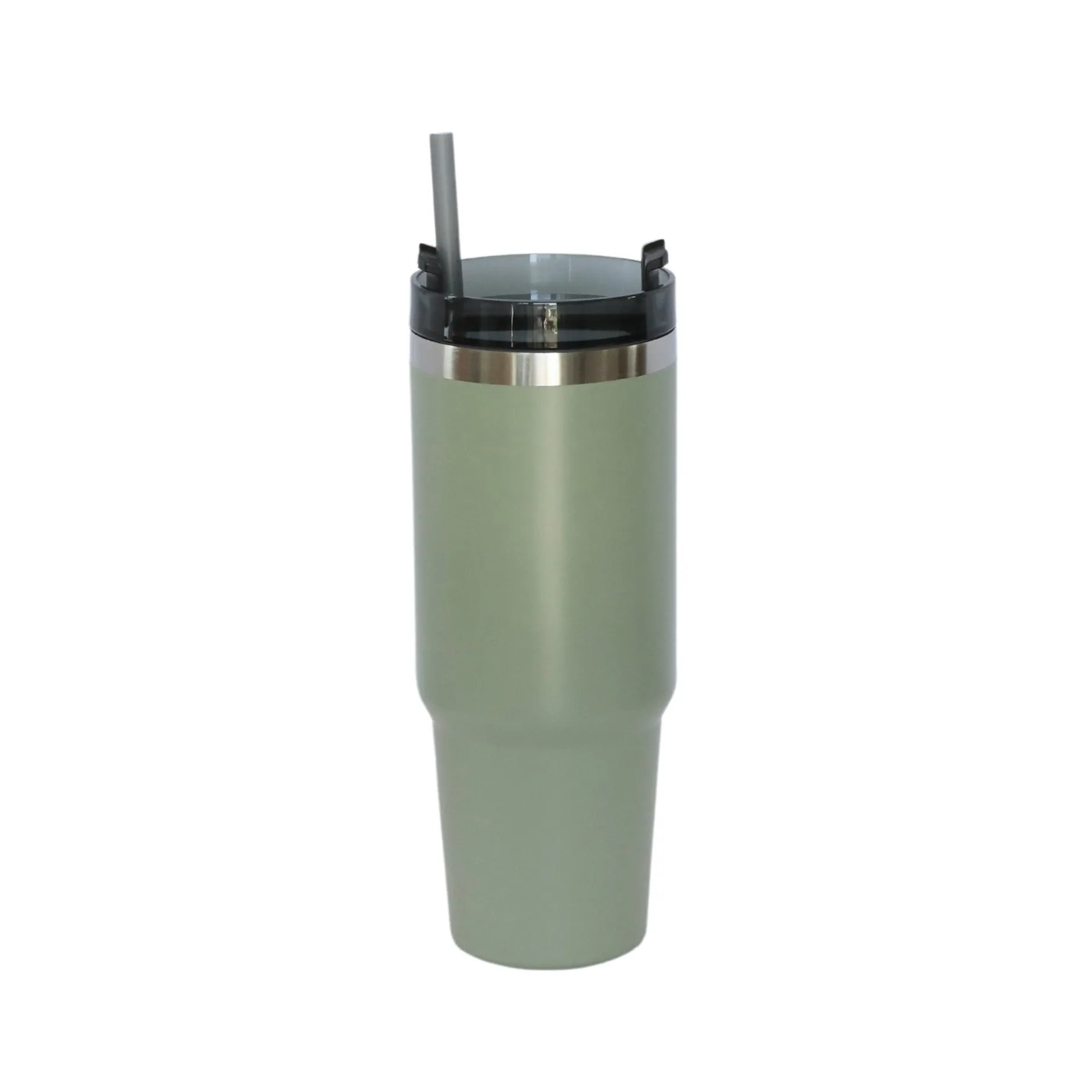 30 Oz Stainless Steel Tumbler with Straw - Sage Green