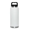 36 Oz Stainless Steel Twist-Off Cap Water Bottle - White
