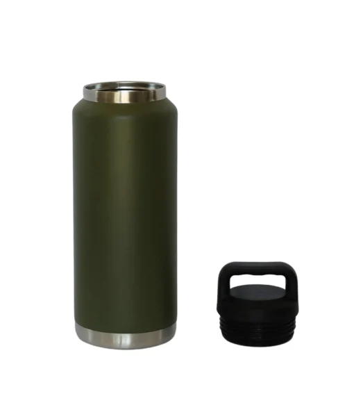 36 Oz Stainless Steel Twist-Off Cap Water Bottle - Dark Green