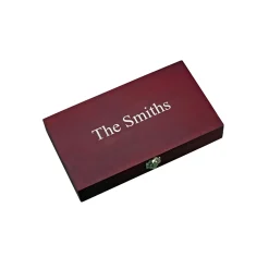 6 Piece Steak Knife Set with Hinged Rosewood Case
