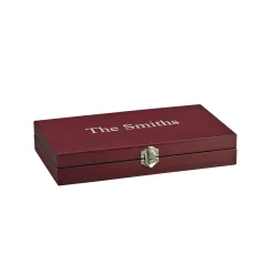 6 Piece Steak Knife Set with Hinged Rosewood Case