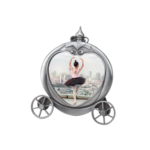 Pumpkin Coach Frame Holds 3.5" X 3.5" Photo, Matte Finish