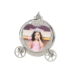 Pumpkin Coach Frame Holds 3.5" X 3.5" Photo, Polished Finish