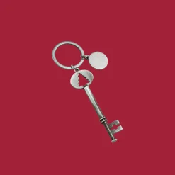"Holiday Tree" Key With Engraving Tag